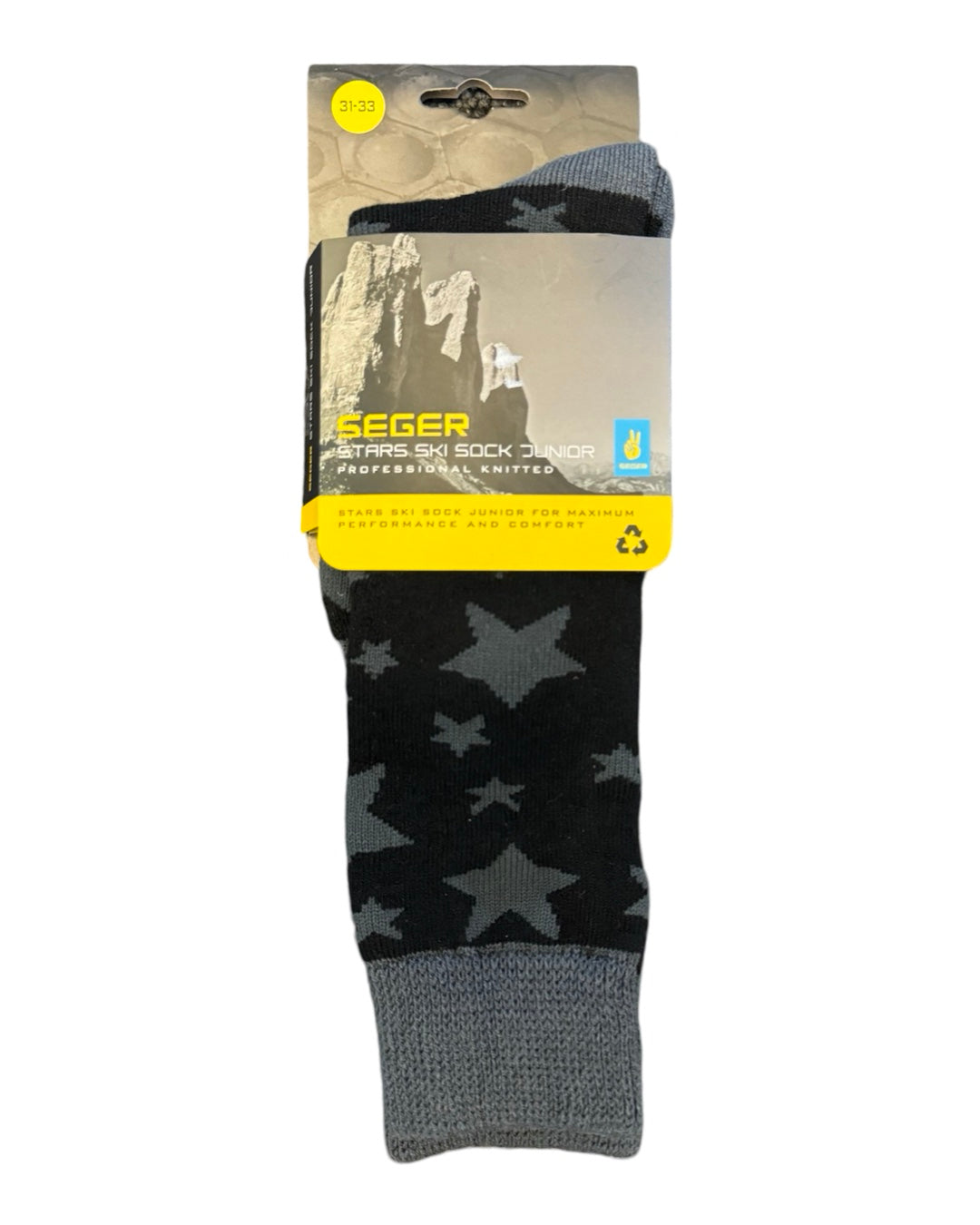 Stars Ski Sock Black Jr